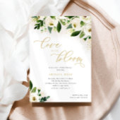 Vrijgezellenfeest Liefde in Bloom Wit Goud Bloemen Kaart