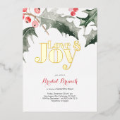 Vrijgezellenfeest Liefde & Joy Botanical Holly & B Folie Uitnodiging (Voorkant)