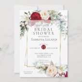 Vrijgezellenfeest | Lijst van Bourgogne Peony Flor Kaart (Voorkant)