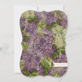   Vrijgezellenfeest Lila Floral Kaart (Achterkant)