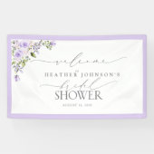 Vrijgezellenfeest Lila Lavender Floral Welkom Spandoek (Horizontaal)