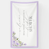 Vrijgezellenfeest Lila Lavender Floral Welkom Spandoek (Verticaal)