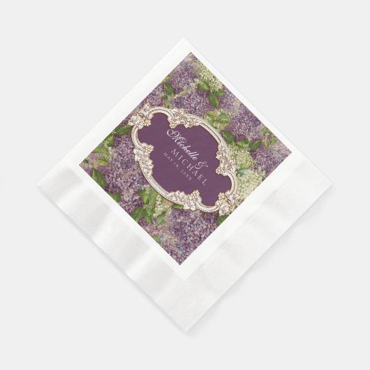 Vrijgezellenfeest Lilacs bruiloft Goud Servetten (Hoek)