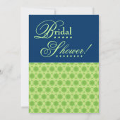 vrijgezellenfeest Lime Green en Navy Blue Circles Kaart (Achterkant)