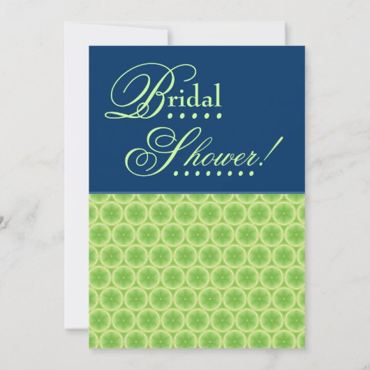 vrijgezellenfeest Lime Green en Navy Blue Circles Kaart (Achterkant)