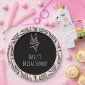 Vrijgezellenfeest Lingerie Party roze Patroon Papieren Bordje (Feest)