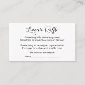 Vrijgezellenfeest Lingerie Raffle Behuizing Kaart (Voorkant)