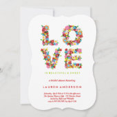 VRIJGEZELLENFEEST LOVE Spring Flowers Party Uitnod Kaart (Voorkant)