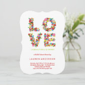 VRIJGEZELLENFEEST LOVE Spring Flowers Party Uitnod Kaart (Staand voorkant)