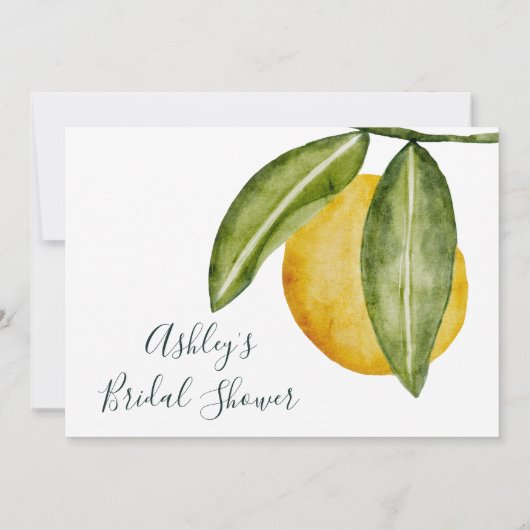 Vrijgezellenfeest Lovely Lemon Tree Waterverf Kaart (Achterkant)