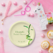 Vrijgezellenfeest Lucky Bamboe Pastel Gele Sjabloo Papieren Bordje (Feest)