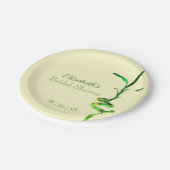 Vrijgezellenfeest Lucky Bamboe Pastel Gele Sjabloo Papieren Bordje (Gekanteld)