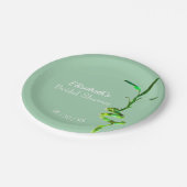 Vrijgezellenfeest Lucky Bamboe Pastel Gele Sjabloo Papieren Bordje (Gekanteld)