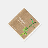 Vrijgezellenfeest Lucky Bamboo Burlap gepersonalis Servet (Hoek)
