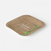 Vrijgezellenfeest Lucky Bamboo op bijtende faux Bu Papieren Bordje (Gebogen)