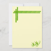 Vrijgezellenfeest Lucky Bamboo over pasteelgeel Kaart (Achterkant)