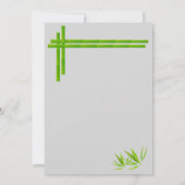 Vrijgezellenfeest Lucky Bamboo over Silver Grey Kaart (Achterkant)