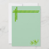 Vrijgezellenfeest Lucky Bamboo Pastel Green Sjablo Kaart (Achterkant)