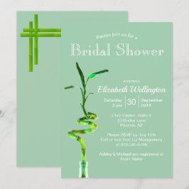 Vrijgezellenfeest Lucky Bamboo Pastel Green Sjablo Kaart