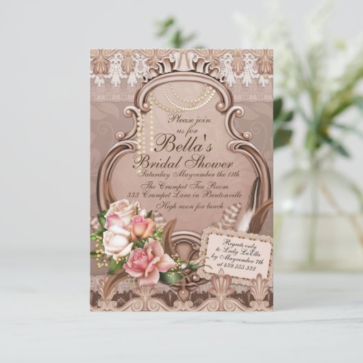 Vrijgezellenfeest Luncheon Party Uitnodigingen (Staand voorkant)