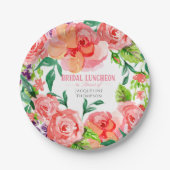 vrijgezellenfeest Luncheon Pink Lavender Moderne F Papieren Bordje (Voorkant)