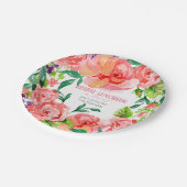 vrijgezellenfeest Luncheon Pink Lavender Moderne F Papieren Bordje (Gekanteld)