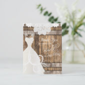 Vrijgezellenfeest Luncheon - Rustic Wood en Lace Briefkaart (Staand voorkant)
