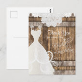 Vrijgezellenfeest Luncheon - Rustic Wood en Lace Briefkaart (Voorkant / Achterkant)