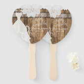 Vrijgezellenfeest Luncheon Rustiek Hout en Kant De Handwaaier (Voorkant en achterkant)