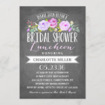 vrijgezellenfeest Luncheon | Vrijgezellenfeest Kaart<br><div class="desc">Deze Bridal Shower Invitation bevat prachtige waterkleurige bloemen en een mix van moderne typografie,  allemaal op een trendy chalkboardachtergrond. Stuur je gasten een uitnodiging die ze niet zullen vergeten! Voor een nog meer gedenkwaardige uitnodiging selecteert u een doorgesneden vorm,  getextureerd papier of een dubbeldik papier.</div>