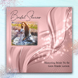 Vrijgezellenfeest Luxury Pink Metallic Foto Kaart