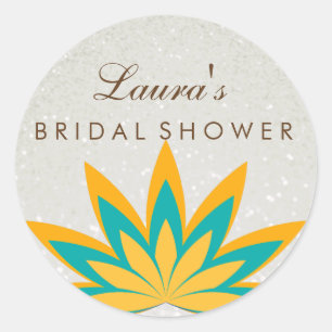 Vrijgezellenfeest Mandala Lotus Flower Green  Ronde Sticker