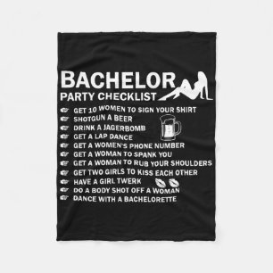 Vrijgezellenfeest Mannen Stoute Checklist Trouwen Fleece Deken