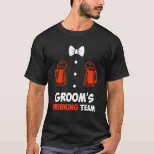 Vrijgezellenfeest mannen team bruidegom trouwen t-shirt