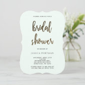 Vrijgezellenfeest  Manuscript Mint Green Stripes Kaart (Staand voorkant)