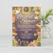 Vrijgezellenfeest Maple Leaves Pumpkins Sunflower Kaart (Staand voorkant)