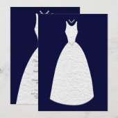 vrijgezellenfeest marineblauw-intage-weddenschap kaart (Voorkant / Achterkant)