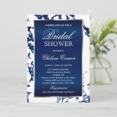 Vrijgezellenfeest - marmer blauw marmer, wit en zi kaart (Staand voorkant)