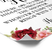 Vrijgezellenfeest marsala-teken op jacht poster (Hoek)