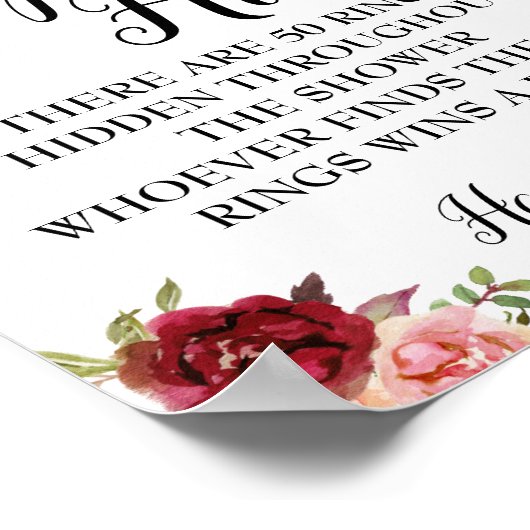 Vrijgezellenfeest marsala-teken op jacht poster (Hoek)