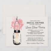 Vrijgezellenfeest Mason Jar en wilde bloemen Kaart (Voorkant / Achterkant)