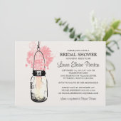 Vrijgezellenfeest Mason Jar en wilde bloemen Kaart (Staand voorkant)