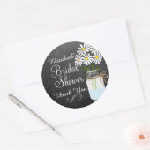 Vrijgezellenfeest Mason Jar Flower krijtbord Ronde Sticker (Envelop)