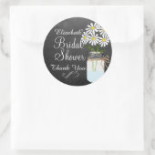 Vrijgezellenfeest Mason Jar Flower krijtbord Ronde Sticker (Tas)