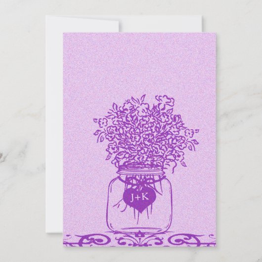 Vrijgezellenfeest | Mason Jar Heart Kaart (Achterkant)