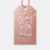 Vrijgezellenfeest Mason Jars String Lights Roos Go Cadeaulabel (Voorkant)