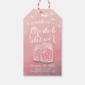 Vrijgezellenfeest Mason Jars String Lights Roze ve Cadeaulabel (Achterkant)