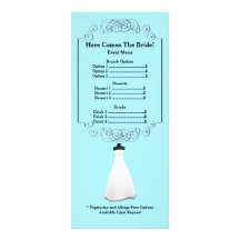 Vrijgezellenfeest Menu Rackcard