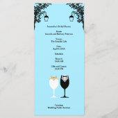 Vrijgezellenfeest Menu Rackcard (Achterkant)