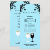 Vrijgezellenfeest Menu Rackcard (Voorkant / Achterkant)